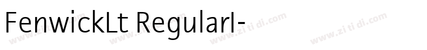 FenwickLt RegularI字体转换